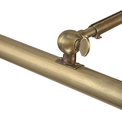 Westinghouse 7501300 14 Inch, 4 Watt Adjustable LED Picture Light with Decorative Hinge, Antique Brass Finish, 3000K