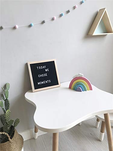 Felt Board Felt Letter Board, 10 x 10 inch Message Board Word Board Letter Board Sign Bulletin Board Letters, Pregnancy Announcements Baby Announcement Sign - color: Rainbow