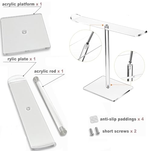 Clear Acrylic Headband Holder, Hair Hoop Display Stand, Clear Hairband Rack for Storage, Jewelry Display Bracelet Display Holder Stand, Acrylic Bracelet Display Organizer Jewelry Holder