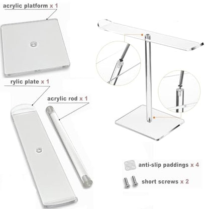 Clear Acrylic Headband Holder, Hair Hoop Display Stand, Clear Hairband Rack for Storage, Jewelry Display Bracelet Display Holder Stand, Acrylic Bracelet Display Organizer Jewelry Holder