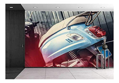 wall26 - Back of Street Scooter - Removable Wall Mural | Self-Adhesive Large Wallpaper - 66x96 inches - color: Artwork - 02, size: 66"x96"