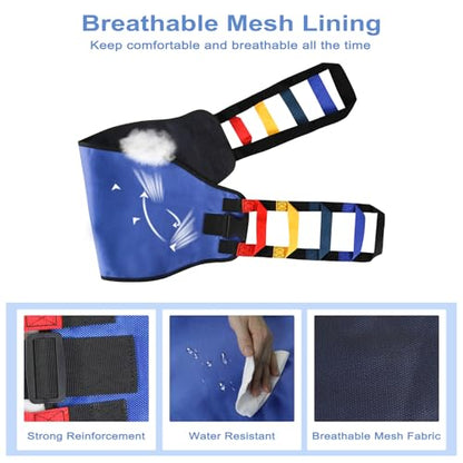 Transfer Belt Transfer Sling - Padded Gait Belt - Heavy Duty Patient Lift, Mobility Standing and Lifting Aid for Disabled, Elderly, Injured - Safely Move from Bed and Wheelchair (Blue) - color: Blue 1