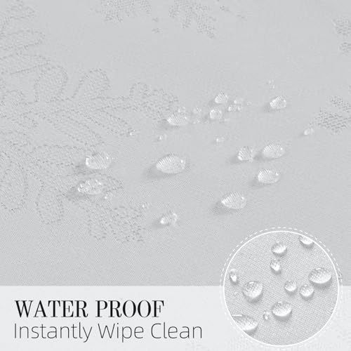 Cloth Napkins Set of 8–Square Jacquard sparkling metallic snowflake Fabric Polyester Washable Reusable Cloth Napkins for Kitchen Dinner Dining Restaurant Wedding Table(White Silver/17x17 Inch) - color: White Silver