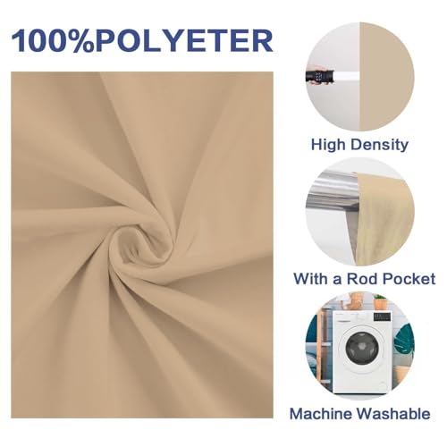 Photo Backdrop Beige Fabric Professional Photography Solution 5x7ft Seamless Design Eliminate Wrinkles Baby Shower Pregnant Women Shooting Scene Background - color: Beige, size: 5x7ft