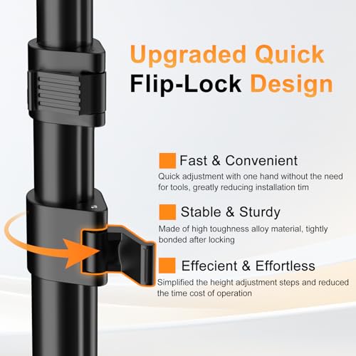 Backdrop Stand, Photo Video Studio 10 x 10FT Adjustable Backdrop Stand, Background Support System Kit with 2 Crossbars, 6 Clamps, 2 Sandbags and Carry Bag for Photography Parties Wedding - size: 10×10ft