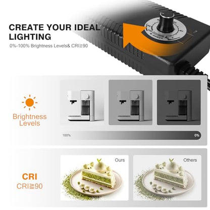 Photo Studio Light Box Photography 32"x32" with 210 LEDs and 4 Colors Backdrops for Product Photography, Foldable Picture Box with Adjustable Brightness 6000-6500K - size: 32 Inches With 6000-6500k