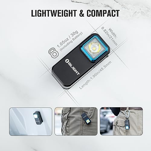 OLIGHT Oclip Rechargeable EDC Flashlight 300 Lumens Dual Sources Compact Pocket Clip Light, Convenient USB C Charging, Magnetic Flash Lights for Working, Cycling, Emergency, Signaling Tool(Black) - color: Black