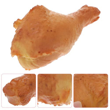 Toddmomy Fake Cooked Fried Chicken Leg Model Realistic Artificial Food Prop 3.93X2.20X1.57In for Home Kitchen Display Photography and Halloween Decor