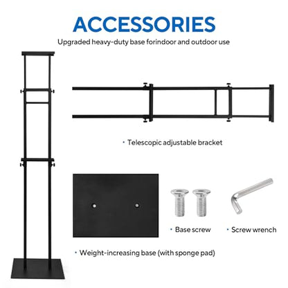 4 Pack Floor Poster Board Stand, Double-Sided for Board & Foam Sign, Adjustable Metal Sign Holder, Height Up to 82Inches Poster Stand for Display Pedestal Sign Stand - size: 4 Pack Poster Stand