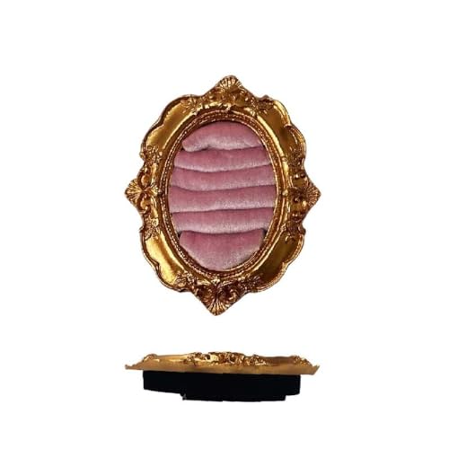 Jewelry Display Rack, Velvet Ring Holder Ring Display Stand Women Vintage Suede Earring Tray Photography Props(Pink) - color: Pink