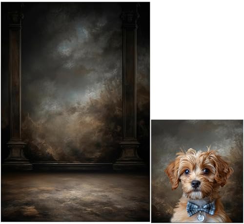 5x7ft Dark Vintage Photography Backdrops Portrait Photo Backdrop Wedding Bridal Show Birthday Background for Studio Props - color: LM-06101, size: 5x7ft