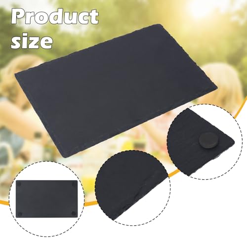 7 Pack 10 x 6 Inch Slate Cheese Boards, Black Rectangle Slate Charcuterie Boards, Natural Charcuterie Stone Plates for Parties, Gifts, and Special Events, Cheese, Sushi, Food. - size: 7 Pack 10 x 6 Inch