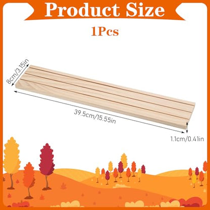 Wooden Earring Display Stand, 3 Slot Jewelry Organizer Holder, Business Card Craft Show Tray, Portable Tabletop Ring Earrings Cards Display, 15.55x3.15inch