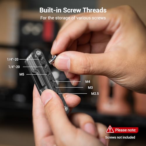 SMALLRIG Folding Tool Set with Screwdrivers and Hex Key Wrenches, Seven Functional Tools Included (Black) - 4681 - color: Black