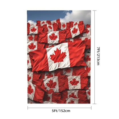 Canadian Flag Backdrop Background for Photography 5x7ft Photobooth Professional Photo Backdrop Curtains Video Photography Studio Photo Backgrounds Banner Booth Background Screen Parties - color: Canadian Flag