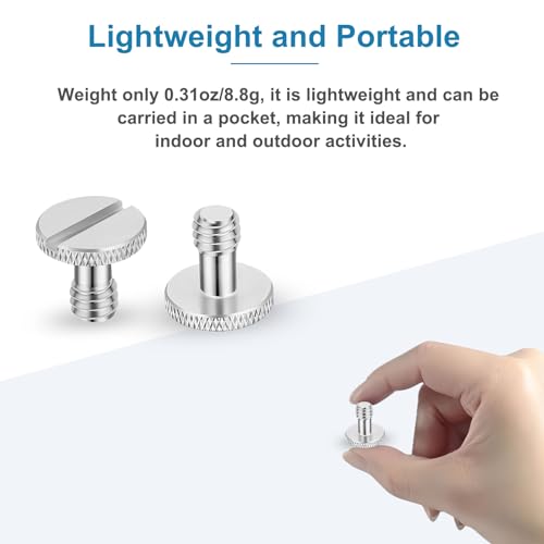 1/4"-20 Camera Quick Release Screw Adapter for DSLR Camera, Durable Tripod Screw Connector, Tool-Free Installation Camera Rig Accessories