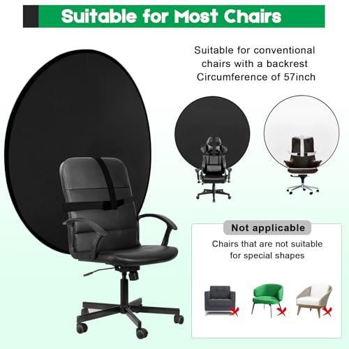 Portable Black White Screen Chair, 57 in Greenscreen Backdrop with Stand Double Sided Foldable Green Background, Chroma Key, for Photography Streaming Gaming Photo Zoom Video Chats and Meeting - color: White/Black Screen