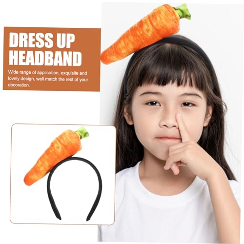 SHOWERORO Easter Carrot Headband for Women Cute Costume Accessory Vegetable Design for Parties Photo Shoots and Cosplay Events Comfortable Hair Hoop for Festive Celebrations