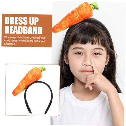 SHOWERORO Easter Carrot Headband for Women Cute Costume Accessory Vegetable Design for Parties Photo Shoots and Cosplay Events Comfortable Hair Hoop for Festive Celebrations