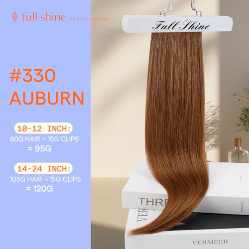 Full Shine Total 2 Packs Detangling Spray & 18 Inch #330 Clip in Hair Extensions 7pcs