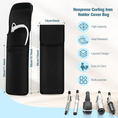 Heat-Resistant Storage Bag Travel Case Cover Pouch for Hair Straightener Curling Iron Flat Iron