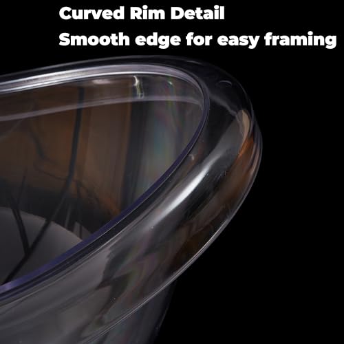 Milk Bath Tub for Baby Photography - Clear Acrylic Oval Photo Prop Tub, 18.8" × 13.7" × 10.8", Curved Rim & Wide Base for Newborn & Sitter Sessions, Photographers & Parents