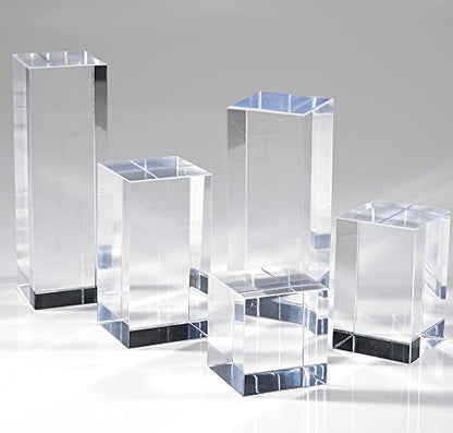 Mirart Clear Acrylic Cube (5" x 2" x 2") - size: 5" x 2" x 2"