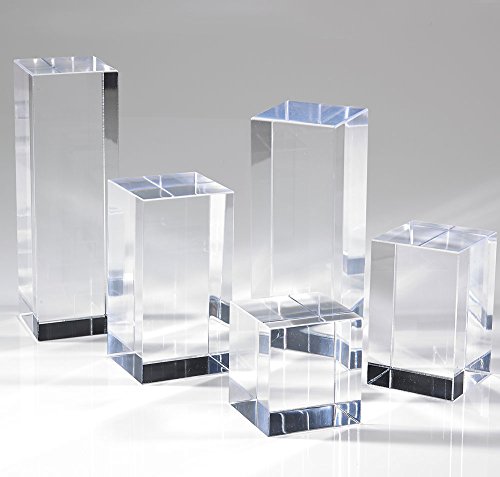 Mirart Clear Acrylic Cube (5" x 2" x 2") - size: 5" x 2" x 2"