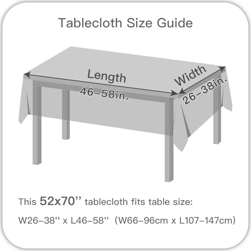 maxmill Rectangle Linen Textured Tablecloth Waterproof Spillproof Wrinkle Free Washable Fabric Table Cloth Kitchen Dining Tabletop Decoration Table Cover for Holiday Party, 52 x 70 Inch, Sage Green - color: Sage Green, size: 70" x 52" (Rectangular)