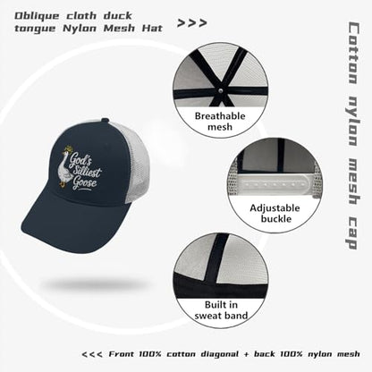 INVULNERABLE Funny Trucker Hat Embroidered Hat Baseball Cap Hats Men Funny Hats Women - color: Goose#1