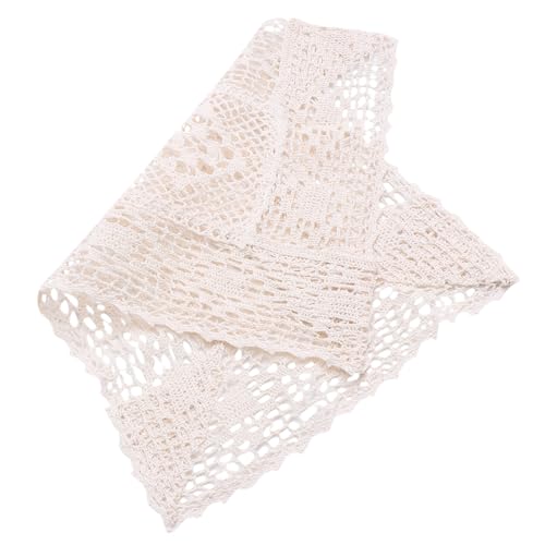 Simple Cotton Crochet Lace Tablecloth for Home Decor Dinner Table Wedding Outdoor Picnic Decorative Doilies Photo Props for Cake Dessert Food Styling