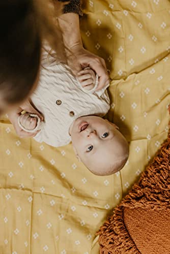 Mini Wander Swaddles for Newborns Muslin Swaddle Blankets - Breathable Soft Receiving Blanket Baby Essentials | 47 x 47 Cotton - Boho Squares (Citrus) - color: Boho Squares (Citrus)