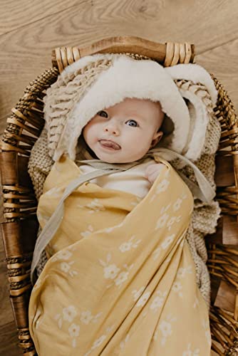 Mini Wander Swaddles for Newborns Muslin Swaddle Blankets - Breathable Soft Gender Neutral Receiving Blanket Baby Essentials | 47 x 47 Cotton - Blankets (Buttercup) - color: Buttercup