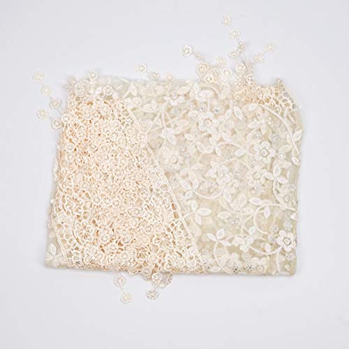 Luxury Newborn Boy Girl Baby Photography Props Wrap Lace Yarn Cloth Blanket (Beige) - color: Beige