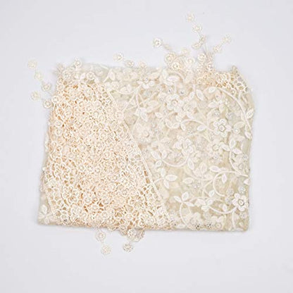 Luxury Newborn Boy Girl Baby Photography Props Wrap Lace Yarn Cloth Blanket (Beige) - color: Beige