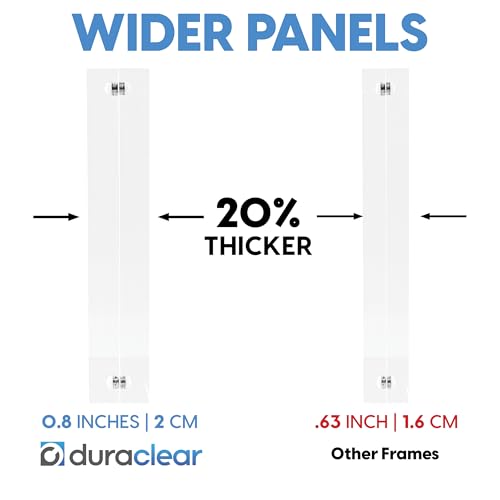 Mammoth DuraClear Magnetic 3x8 Frame - Frameless, Thick Acrylic Design - Ideal for Modern Decor, Graduation Photos, and Keepsakes - Compatible as 3x7 Picture Frame (5 Pack) - size: 3x8 Frame (5 Pack)