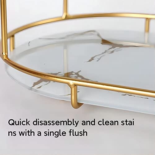Gold Storage Rack, Bathroom Table Shelf, Perfume Tray, Beautiful Appearance, Super Capacity, Complete Your Daily Storage (QS-20-1) (QS-18)