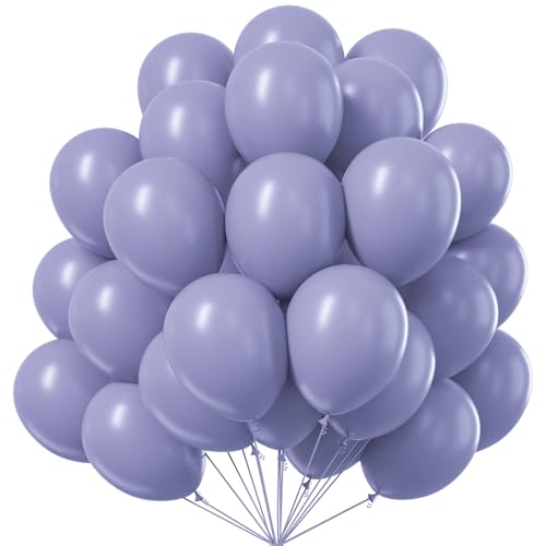 PartyWoo Dusty Blue Balloons 100pcs 12 Inch Boho Dusty Purple Muted Lavender Latex Balloons for Boy Baby Shower Anniversary Bachelorette Graduation Engagement Birthday Party Decorations Blue-F16 - color: Blue-f16, size: 12 inch