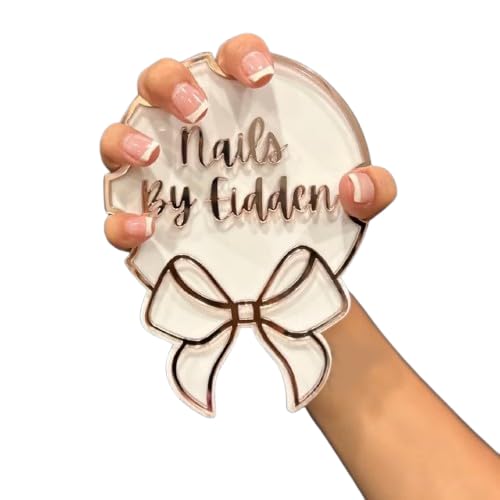 Personalised Manicurist Discs, 4'' Nail Artist Gifts - Customised Acrylic Photo Prop for Nail Salons (Style 1) - color: Style 1