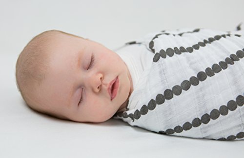 SwaddleDesigns Cotton Muslin Swaddle Blankets, Set of 4, Receiving Blankets for Baby Boys & Girls, Best Shower Gift, 46x46 inches, Gold & Graphite - color: Gold & Graphite
