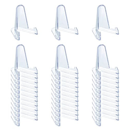 36 PCS Acrylic Display Holder Clear Display Easel Stands for Coins Capsules Phone Medals Stones Cards (Medium) - size: 36 PCS / 2.3"