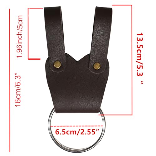 Medieval Knight Axe Hatchet Tomahawk Holder Belt Metal Ring Hanger Sword Frog LARP - color: Black