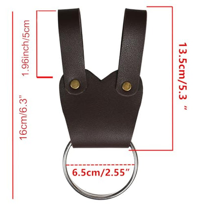 Medieval Knight Axe Hatchet Tomahawk Holder Belt Metal Ring Hanger Sword Frog LARP - color: Black