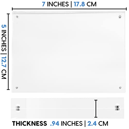 Mammoth 5x7 Magnetic Picture Frames - Frameless, Thick Design - Perfect for Portraits, Art Prints, and Memorable Events - size: 5x7 Frame
