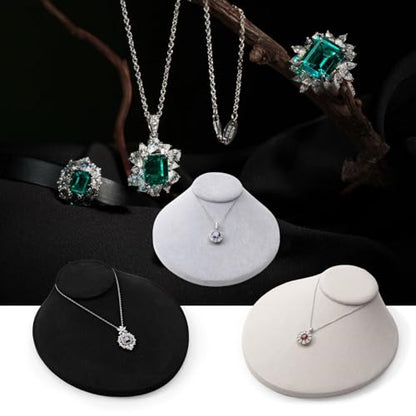 Oirlv Necklace Holder Bust Velvet Jewelry Display Necklace Display for Vendors Display Pendant Display Stand Black - color: Black Microfiber