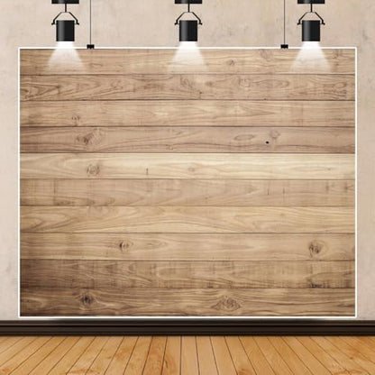 Extra Large Wood Backdrop 10x10ft– Vinyl Wooden Panel Photography Background, Wooden Backdrop Wall for Birthday, Baby Shower, Wedding, Party, Portrait & Video Photoshoot Supplies - size: 10x10FT