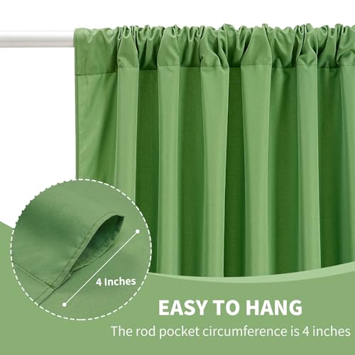 Sage Green Backdrop Curtains 10ft x 8ft Polyster Photo Drapes Fabric for Birthday Party Baby Shower Wedding - color: Sage Green, size: 5ft x 8ft 2 Panels