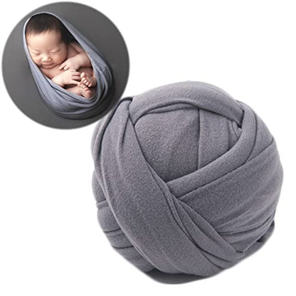 Zeroest Newborn Photography Outfits Props Stretch Wraps for Baby Boys & Girls - Newborn Photoshoot Posing Wrap Blanket (Gray) - color: Gray