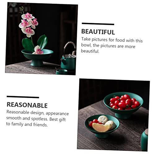 Ceramic Fruit Plate Japanese Style Storage Dish Elegant Standing Dessert Plate Multi Functional Tableware for Home Decor Food Photography Sturdy Easy to Clean