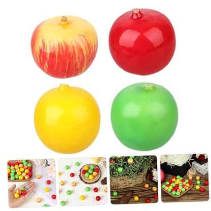 60pcs Mini Artificial Apples Lifelike Fake Fruits Plastic Simulation Decor for Kitchen Party Table Photography Props
